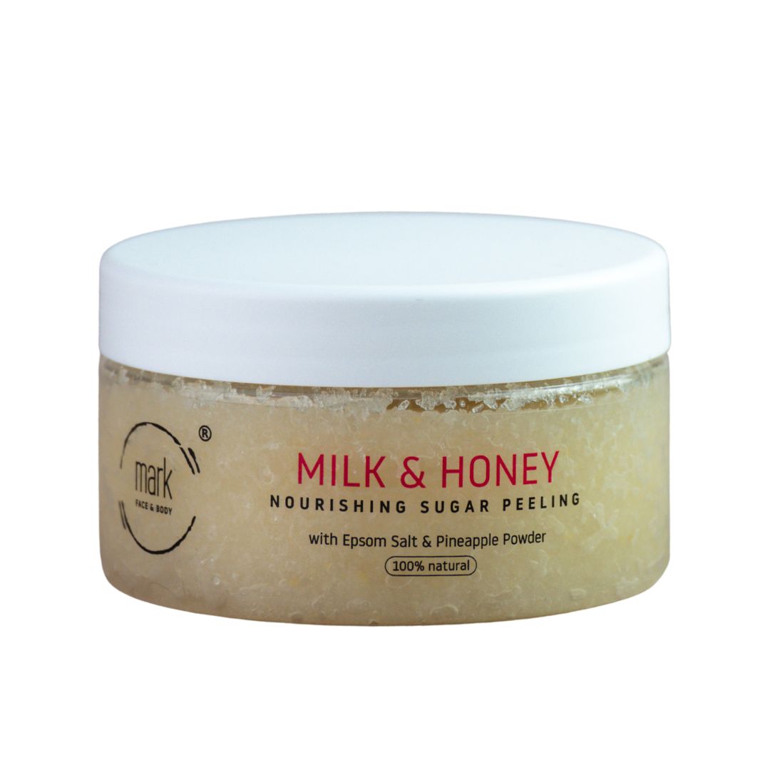 MARK sugar scrub Milk & Honey - s ananasovým pudrem