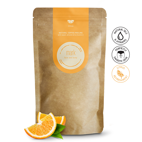 MARK coffee scrub Citrus - pro smíšenou a mastnou pokožku